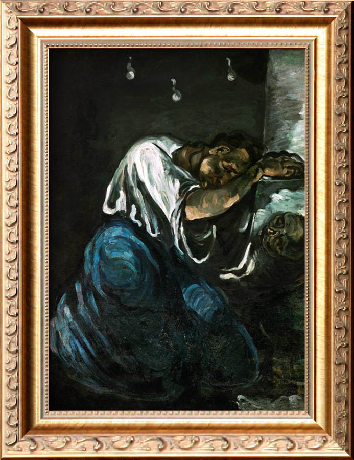 Mary Magdalene or Sorrow, circa 1869 - Paul Cezanne Painting